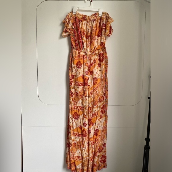 Free People NWOT Carmen Off Shoulder Jumpsuit - Picture 3 of 7